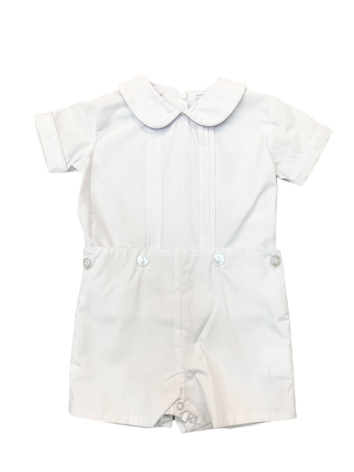 Banbury Cross White Pleated Front Button on Shorts