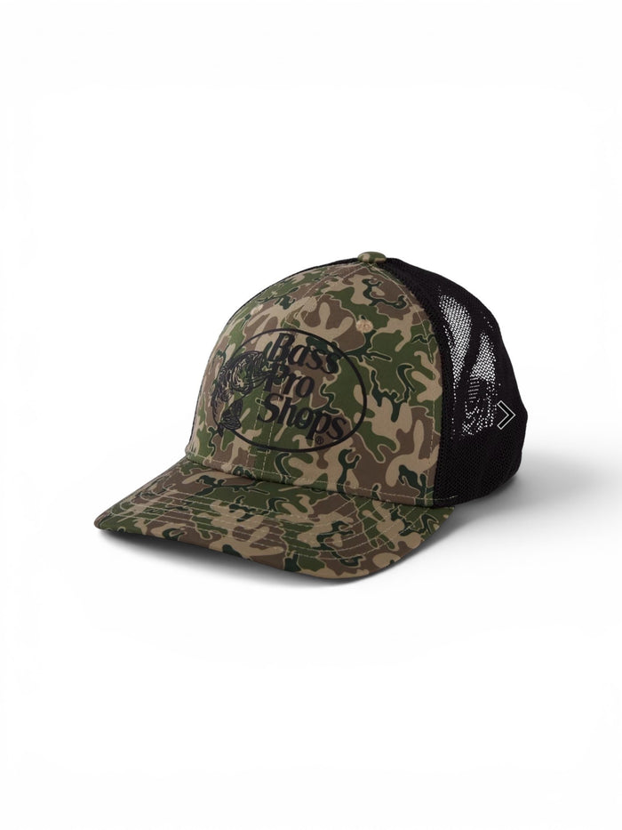 Bass Pro Space Dye Stretch Fit Cap - Green Camo