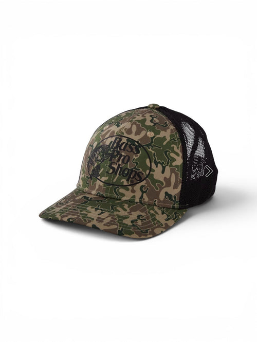 Bass Pro Space Dye Stretch Fit Cap - Green Camo