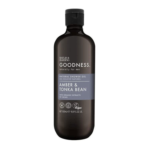 Baylis & Harding Goodness Men's Amber & Tonka Bean Shower Gel, 500ml