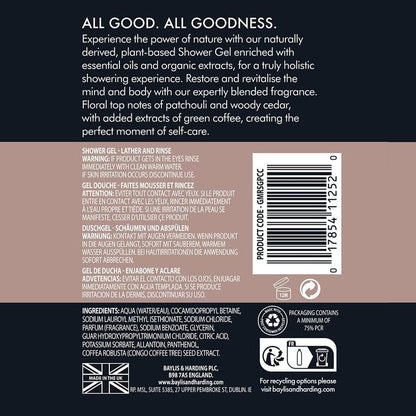 Baylis & Harding Goodness Men's Patchouli, Cedar & Cypress Natural Shower Gel, 500 ml