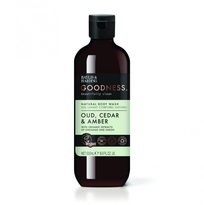 Baylis & Harding Goodness Oud, Cedar & Amber, 500ml Body Wash