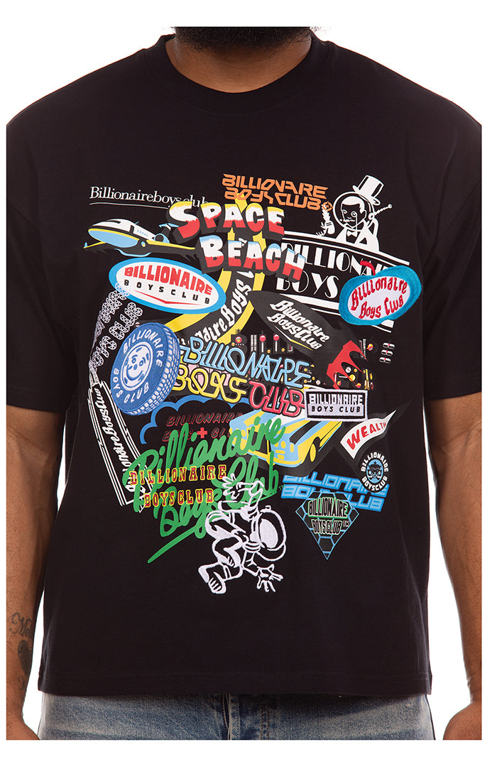 Cropped black knit shirt from Billionaire Boys Club with SS design and stylish detail