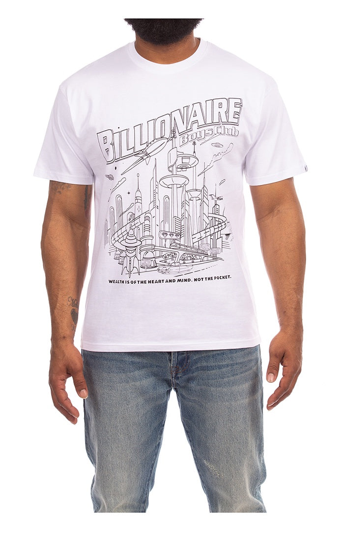 BBC White BB Space Race SS Tee (861-4205)