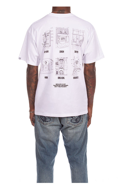 BBC White BB Stores SS Tee (861-3205)