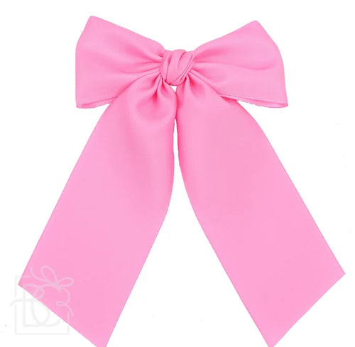 BC 5.5" Hot Pink Satin Euro Knot Bow w/ Tails
