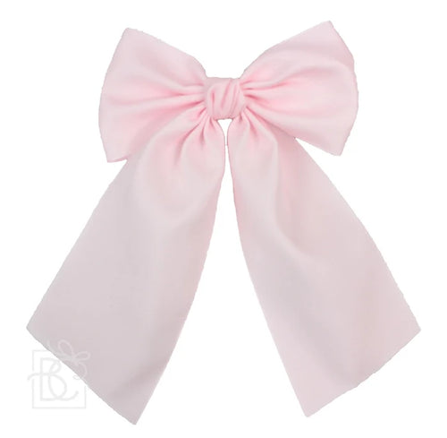 BC 5.5" Powder Pink Satin Euro Knot Bow w/ Tails