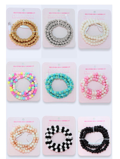 Beaded Dual Charging Cable