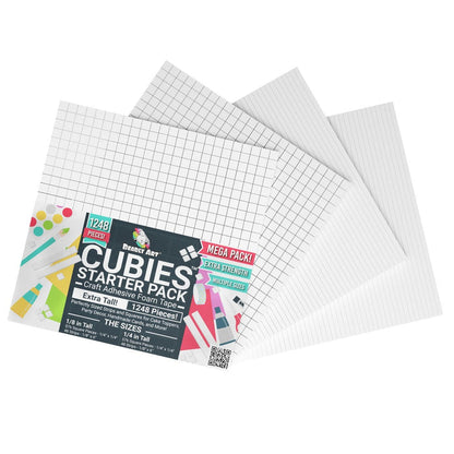 Bearly Art The Polar Collection Cubies Adhesive Foam Tape. Starter Pack boasts 1248 total pieces. Available at Embellish Away in Bowmanville Ontario Canada.