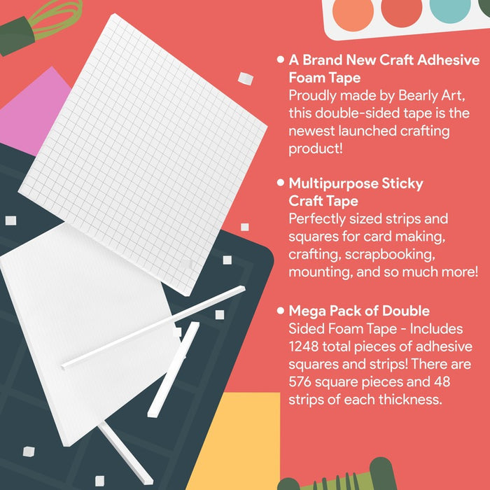 Bearly Art The Polar Collection Cubies Adhesive Foam Tape. Starter Pack boasts 1248 total pieces. Available at Embellish Away in Bowmanville Ontario Canada.