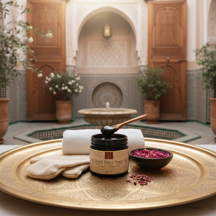 Beldi Black Soap with Moroccan Nila Purifying & Even Tone Ritual