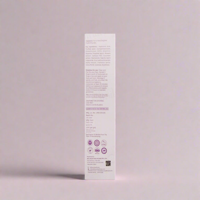 Bellacos Healthcare Bellarays Glutathione Sunscreen SPF 50 PA++++
