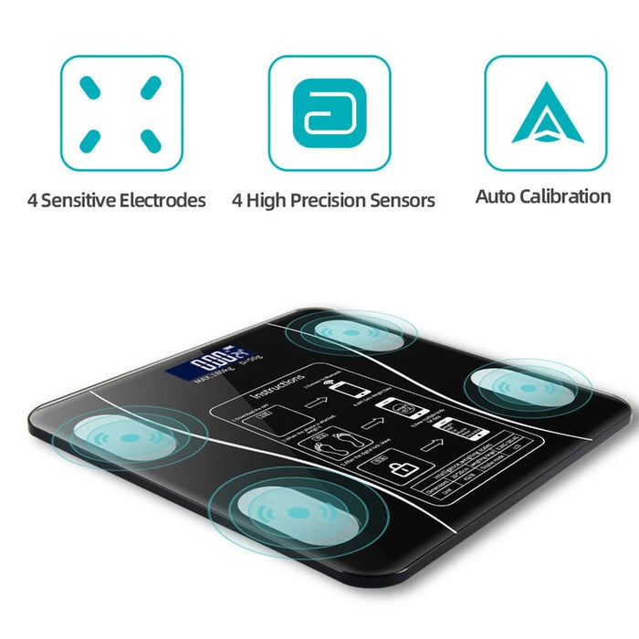Body Fat Scale 180kg Bluetooth Smart BMI Digital Bathroom Wireless Weight Scales 🇨🇳