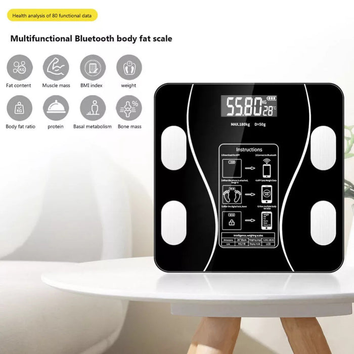 Body Fat Scale 180kg Bluetooth Smart BMI Digital Bathroom Wireless Weight Scales 🇨🇳