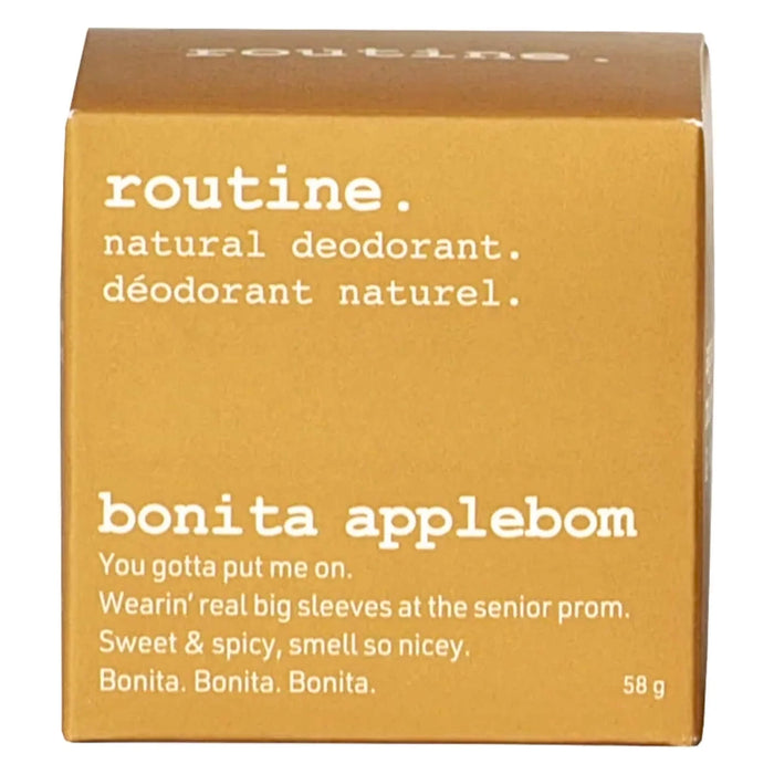 Package of Routine. Bonita Applebom Deodorant 58g