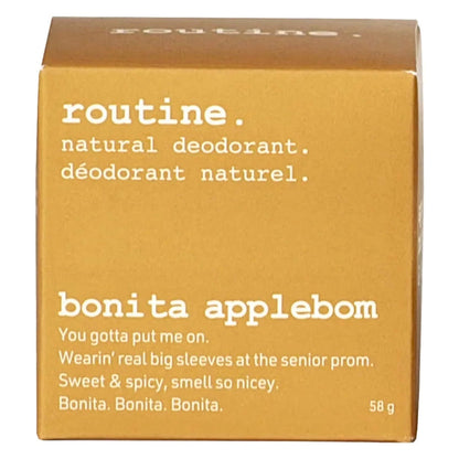 Package of Routine. Bonita Applebom Deodorant 58g