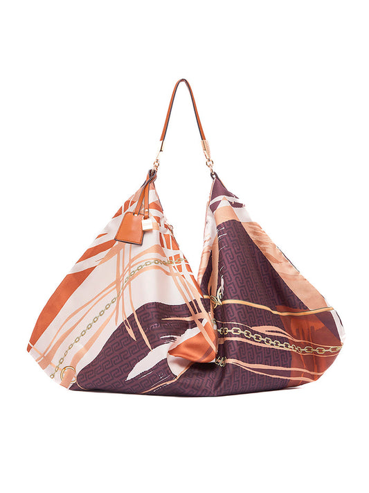 LIU JO borsa a spalla foulard marrone AA6194T2745 FOULARD-P9225