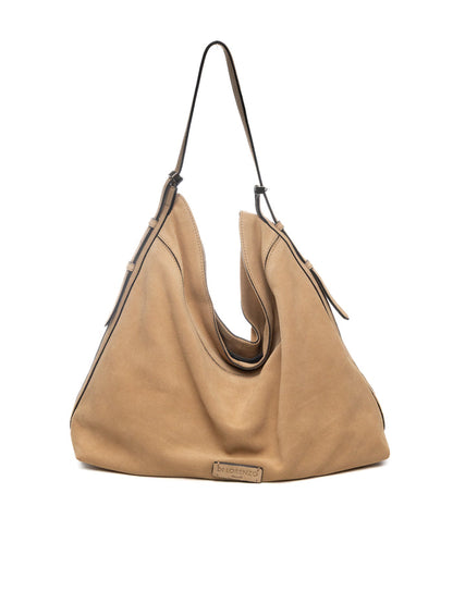DI LORENZO borsa a spalla manuela beige MANUELA CAMOSCIO-DESERTO