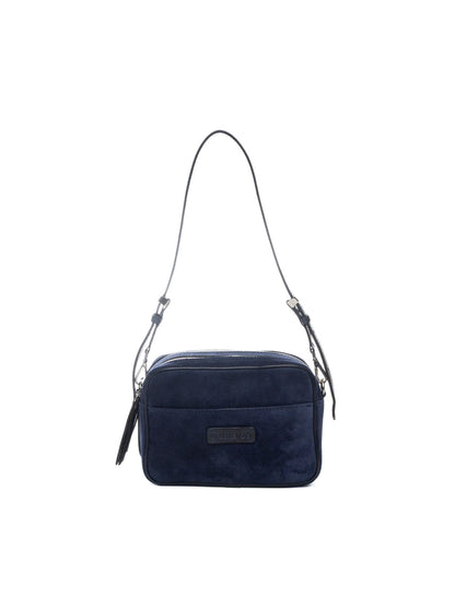 DI LORENZO borsa a spalla viviana blu VIVIANA CAMOSCIO-BLU