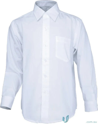 Bocini CS1310 Boys LS School Shirt in White