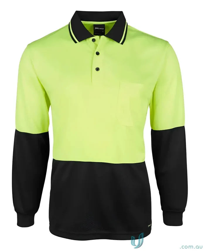 JBs 6HJNL Breathable HiVis Jacquard LS Polo