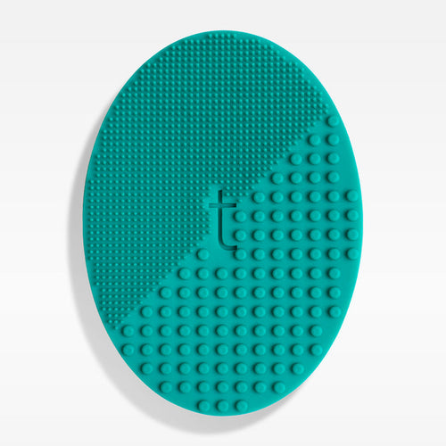 Vegan silicone dual bristle brush cleansing pad
