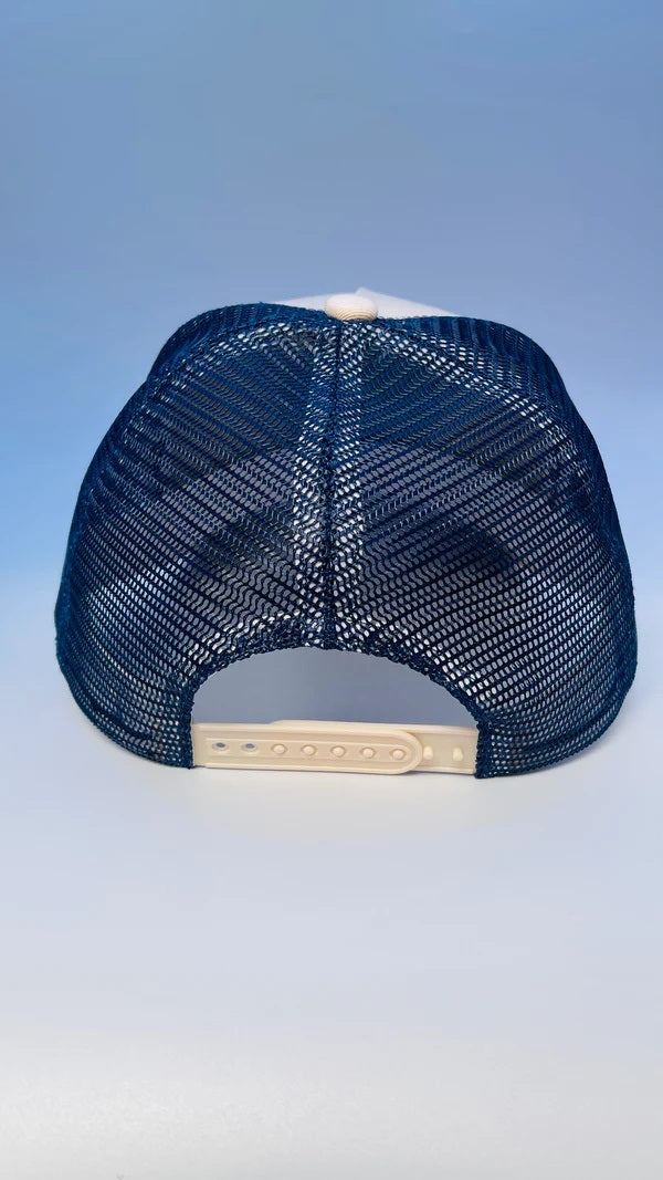 Buck Your Ideas Trucker Cap - Cream / Blue