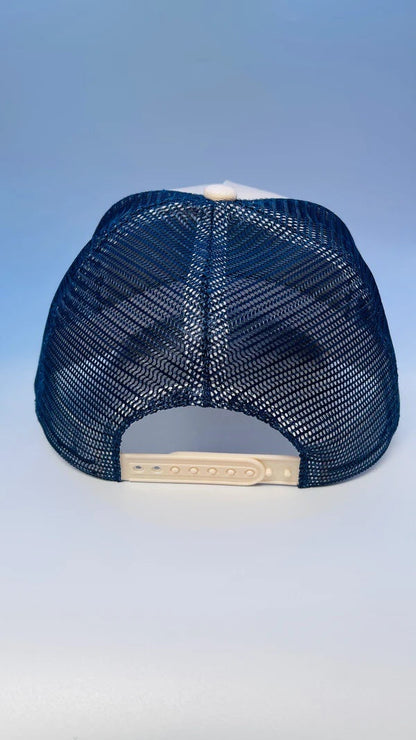 Buck Your Ideas Trucker Cap - Cream / Blue
