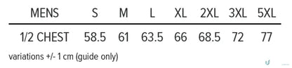Men’s Buller Jacket size chart for workwear and uniforms, see your perfect fit