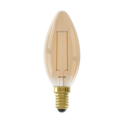 Calex Warm Filament LED Lamp - E14 - B35 - Gold - 3.5W - Dimmable