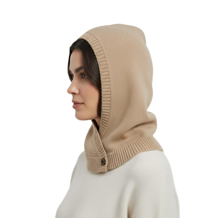 Calimar cashmere-uld balaclava lys beige