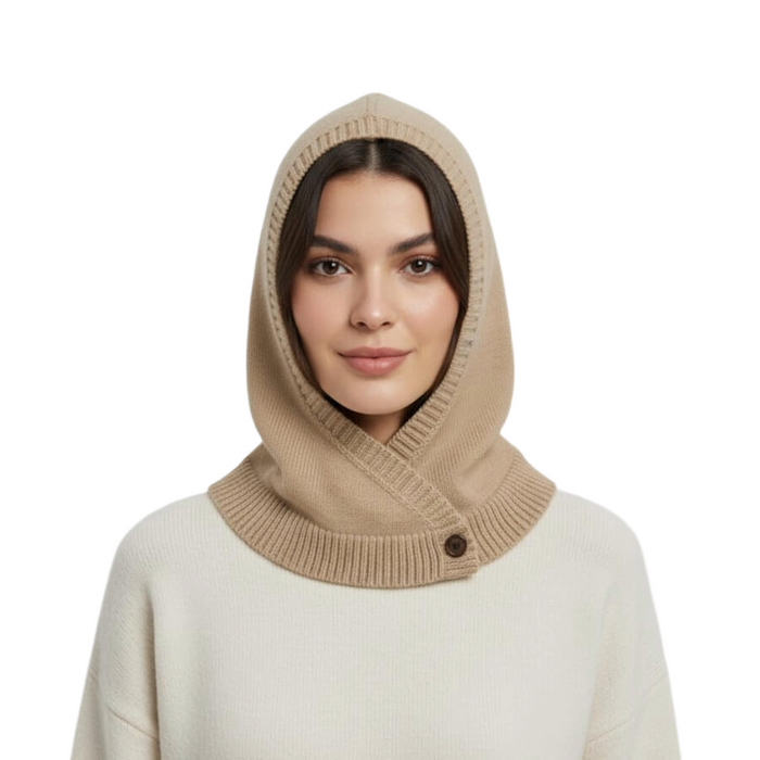 Calimar cashmere-uld balaclava lys beige