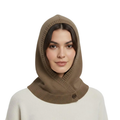 Calimar cashmere-uld balaclava mørk beige