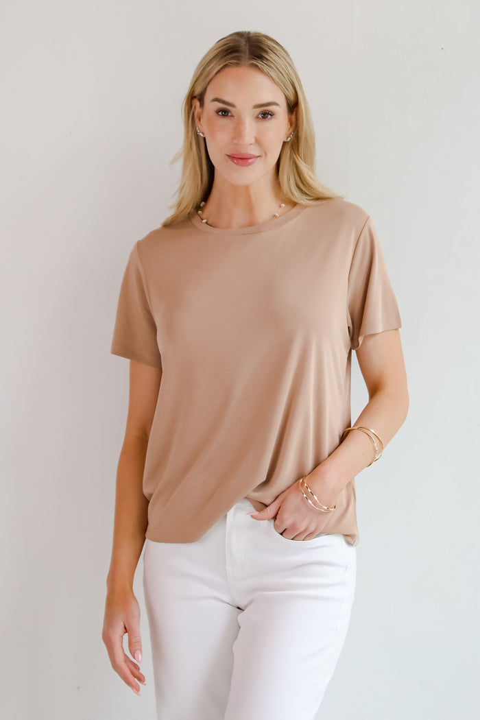 Casey Taupe Everyday Tee