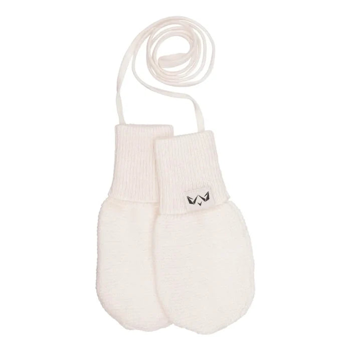 Cashmere luffer til din baby i råhvid