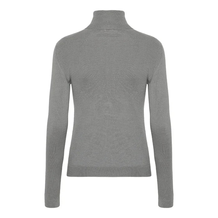 Cashmere-silke pullover med rullekrave grå til mænd