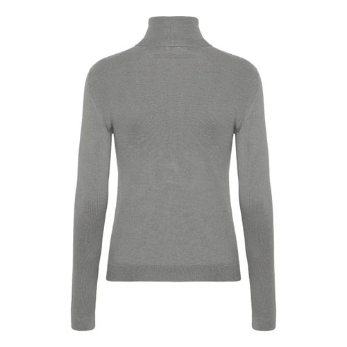 Cashmere-silke pullover med rullekrave grå til mænd