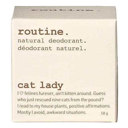 Package of Routine. Cat Lady (Vegan) Deodorant 58g