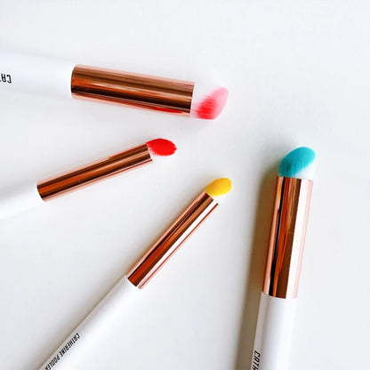 Catherine Pooler - Detail Blending Brushes - 4 pack. Add fine detail or blend multiple colors with ease when stenciling with the Detail Blending Brush Set. These sets include 4 synthetic, soft-bristle blending brushes in two sizes. Available at Embellish Away located in Bowmanville Ontario Canada.