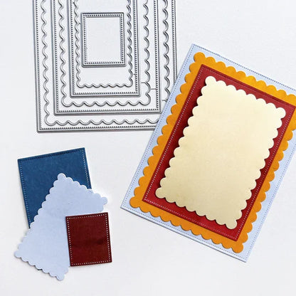 Catherine Pooler - Frame Die - Dots & Scallops. One of our favorites is the Scallops & Dots layering dies, but sometimes we wanted our layers to work the other way around...so introducing the Dot & Scallops Dies. Available at Embellish Away located in Bowmanville Ontario Canada.