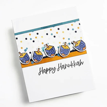 Catherine Pooler - Patterned Paper - Eight Nights. Create gorgeous Hanukkah cards and paper projects with the Eight Nights Patterned Paper. Traditional colors of Whipped Honey, Shea Butter, Sauna, Tranquil, On the Lake, Juniper Mist, Rose Petals & Sage. Available at Embellish Away located in Bowmanville Ontario Canada. Example by brand ambassador.