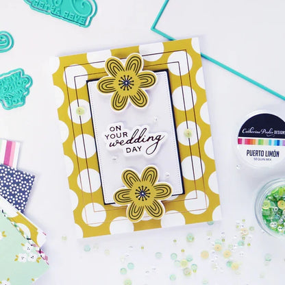 Catherine Pooler - Patterned Paper - Favorite Prints. Add the perfect floral print or versatile pattern with the Favorite Prints Patterned Paper. Featuring Pink Champagne, With an Olive, Wintergreen, Seafoam, Sparkling Berry, Pebble and Black Jack Inks. Available at Embellish Away located in Bowmanville Ontario Canada. Example by brand ambassador.