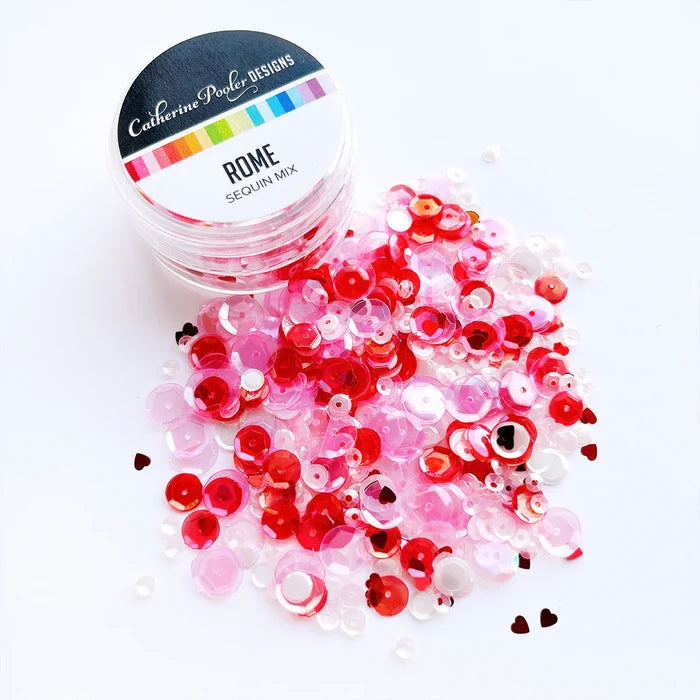 Catherine Pooler - Sequin Mix - Rome. Rome, Italy is a city of love- often a honeymoon or anniversary destination with it's rich history, art and delicious foods. It's also said to be the home of Saint Valentine. Available at Embellish Away located in Bowmanville Ontario Canada.