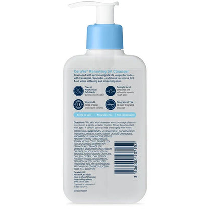 CeraVe Renewing SA Cleanser – Salicylic Acid Exfoliating Face Wash (237ml)