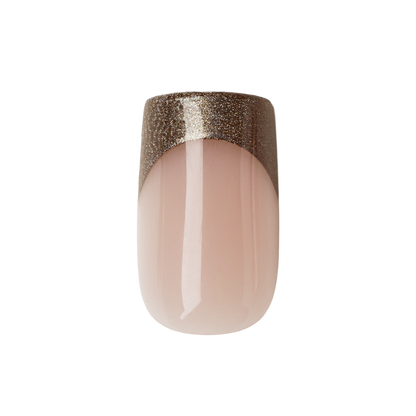 Chocolate Velvet French - Press-On | Short | Square