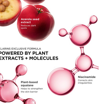 Clarins Bright Plus Advanced Milky Emulsion in 100ml bottle, a nourishing skincare product for brightening skin.