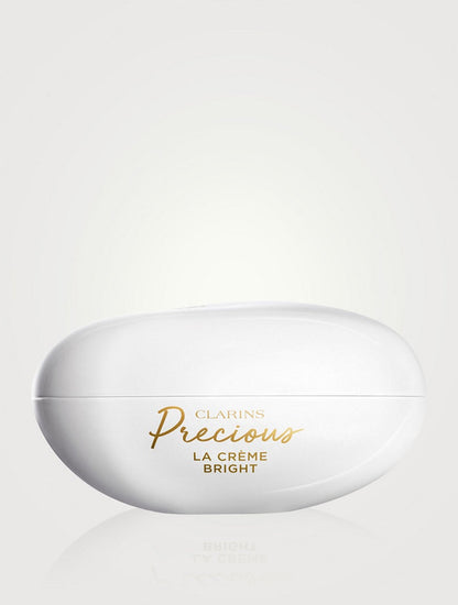 Clarins Precious La Crème Bright 50ml jar of luxurious skincare cream with a gold-toned lid, unused and sealed.