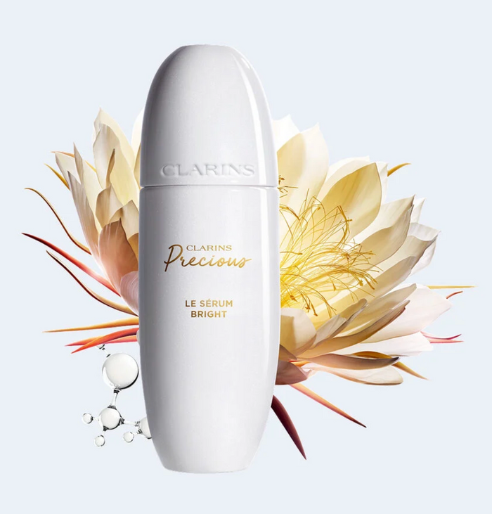 Clarins Precious Le Sérum brightening serum in 30ml bottle, new in box, for radiant skin and improved complexion.