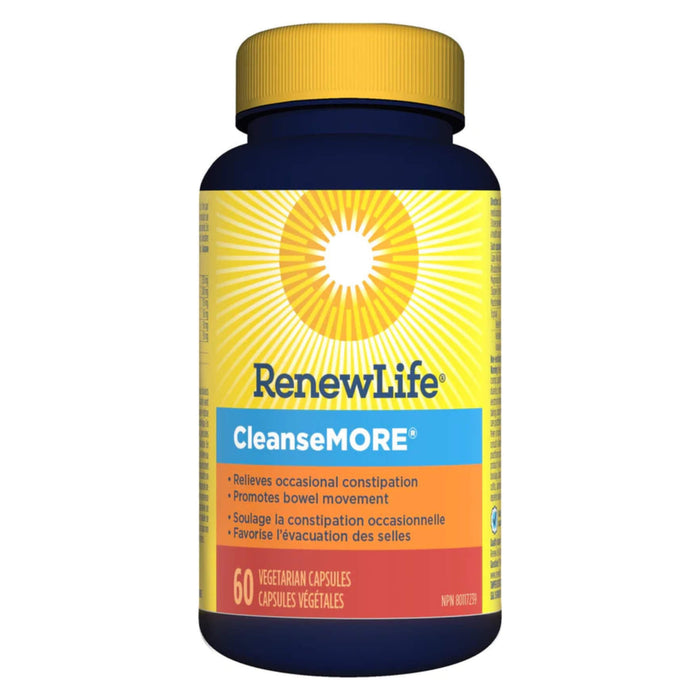 Bottle of RenewLife CleanseMore 60VegetarianCapsules