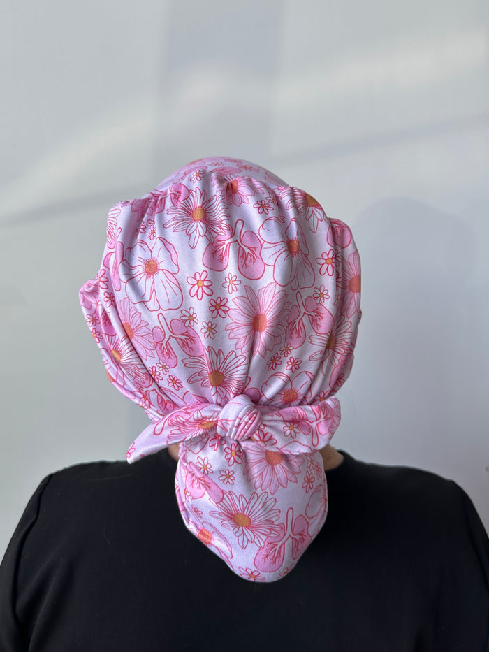 CloudCaps Scrub Cap | Floral Lungs
